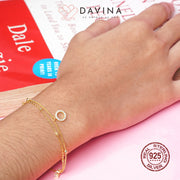 DAVINA Ladies Miley Bracelet Gold Color Sterling Silver 925