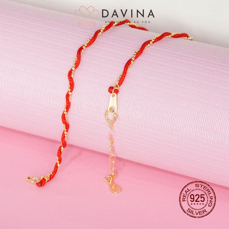 DAVINA Ladies Laura Bracelet Gold Color Sterling Silver 925