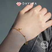 DAVINA Ladies Christ Bracelet Gold Color S925