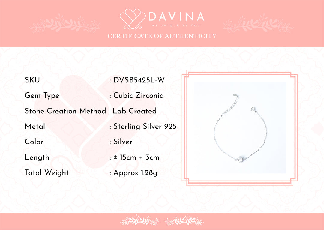 DAVINA Ladies Eloise Bracelet Sterling Silver 925