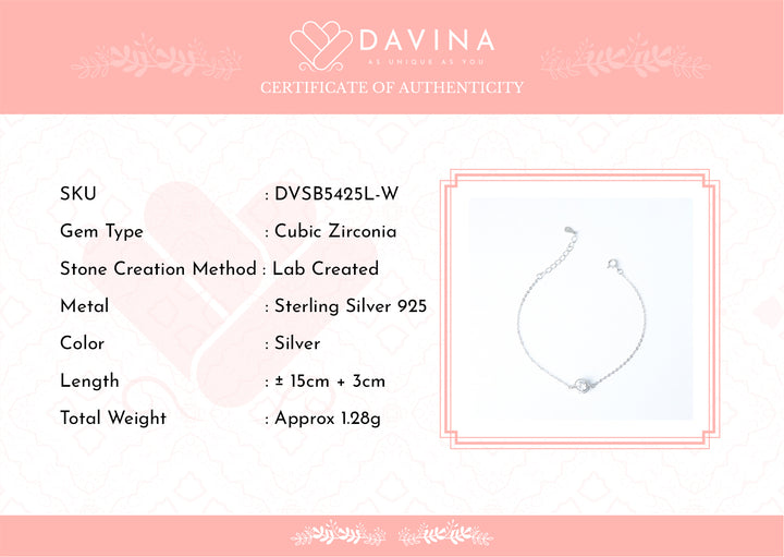 DAVINA Ladies Eloise Bracelet Sterling Silver 925