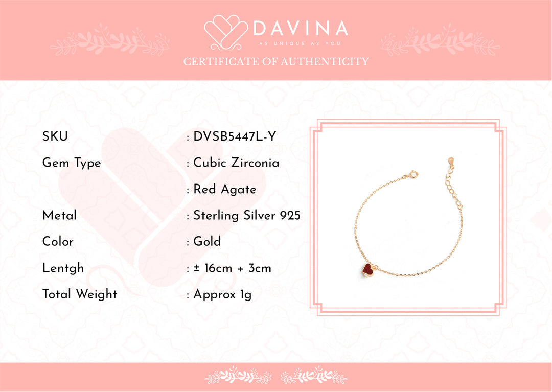 DAVINA Ladies Lovels Bracelet Rose Gold Plated Sterling Silver 925