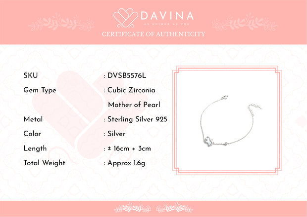 DAVINA Ladies Starry Bracelet Sterling Silver 925