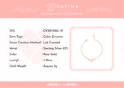 DAVINA Ladies Lovela White Bracelet Rose Gold Color S925