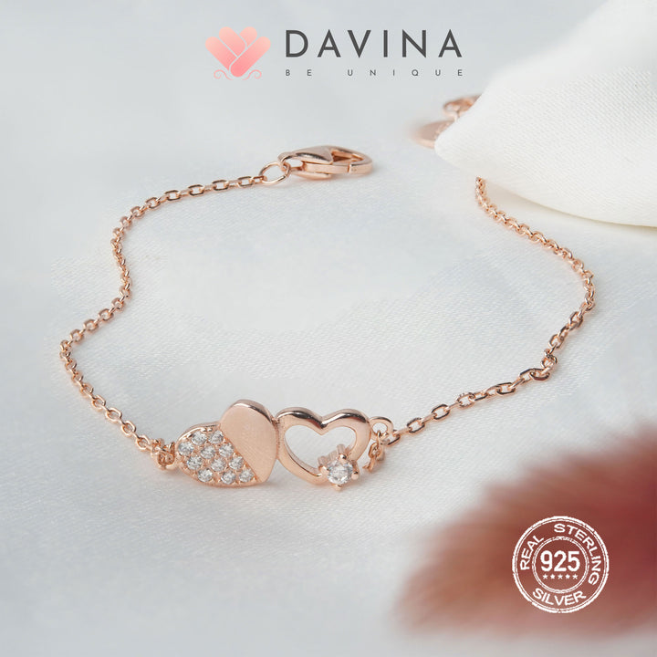 DAVINA Ladies Noella Bracelet Rose Gold Plated Sterling Silver 925