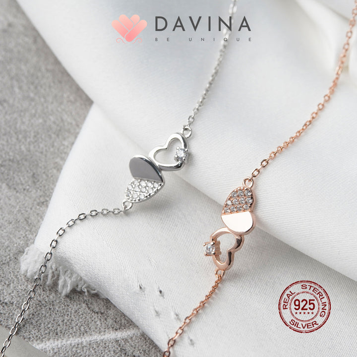 DAVINA Ladies Noella Bracelet Rose Gold Plated Sterling Silver 925