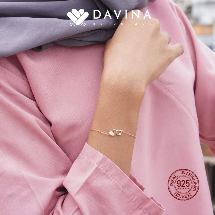 DAVINA Ladies Noella Bracelet Rose Gold Plated Sterling Silver 925