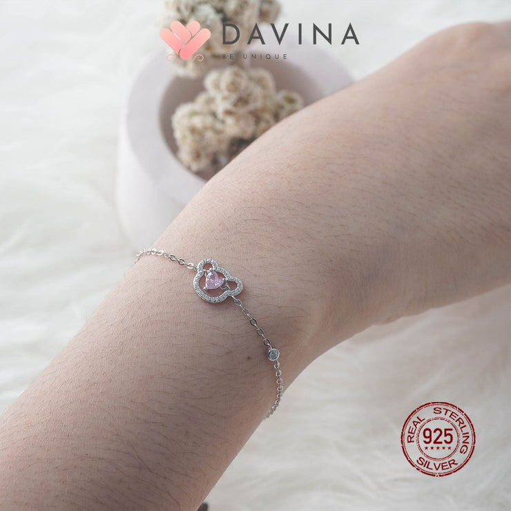DAVINA Ladies Beary Bracelet Silver Color S925