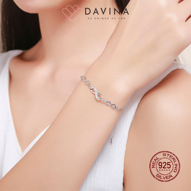 DAVINA Ladies Amelia Bracelet Sterling Silver 925