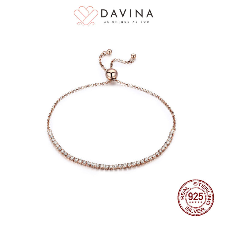 DAVINA Ladies Sophie Bracelet Rose Gold Color S925