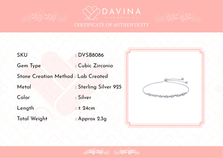 DAVINA Ladies Eva Bracelet Sterling Silver 925