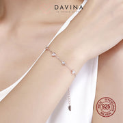 DAVINA Ladies Sienna Bracelet Rose Gold Color Sterling Silver 925