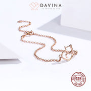 DAVINA Ladies Misty Bracelet Rose Gold Color Sterling Silver 925