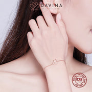DAVINA Ladies Misty Bracelet Rose Gold Color Sterling Silver 925