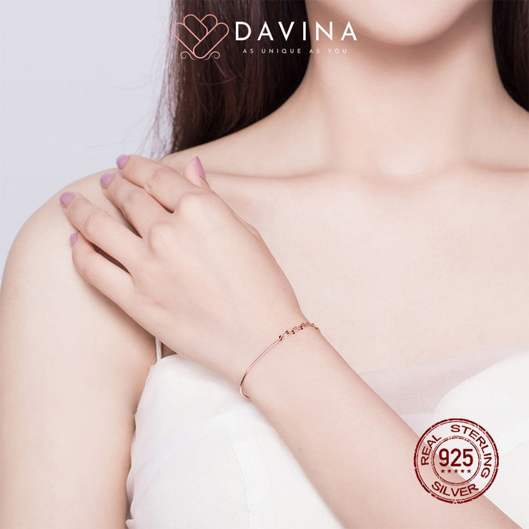 DAVINA Ladies Carissa Bracelet Rose Gold Color S925