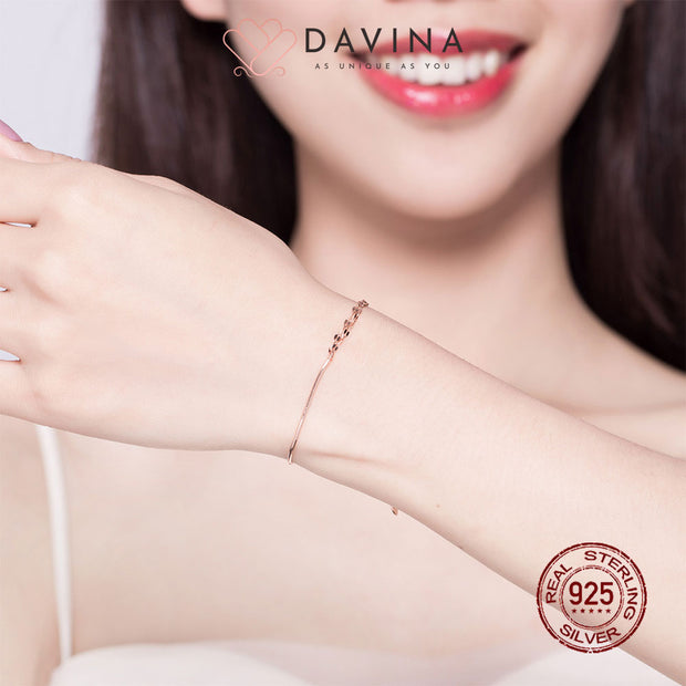 DAVINA Ladies Carissa Bracelet Rose Gold Color S925