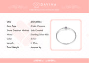 DAVINA Ladies Giselle Bangle Rose Gold Color Sterling Silver 925