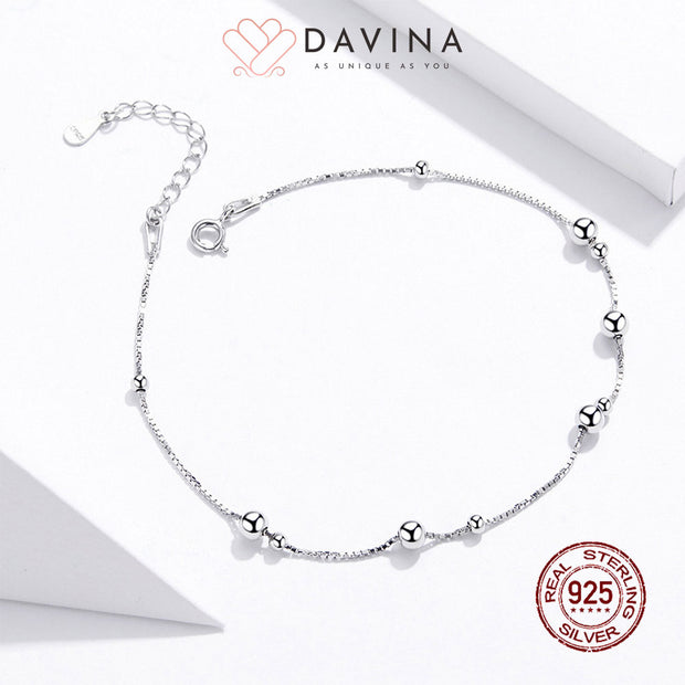 DAVINA Ladies Donna Anklet Silver Color S925
