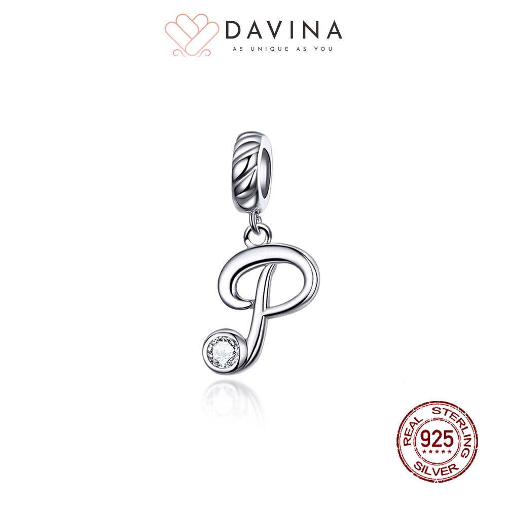 DAVINA Alphabet Pendant Sterling Silver 925