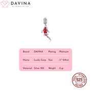 DAVINA Lucky Carp Pendant Silver Color S925
