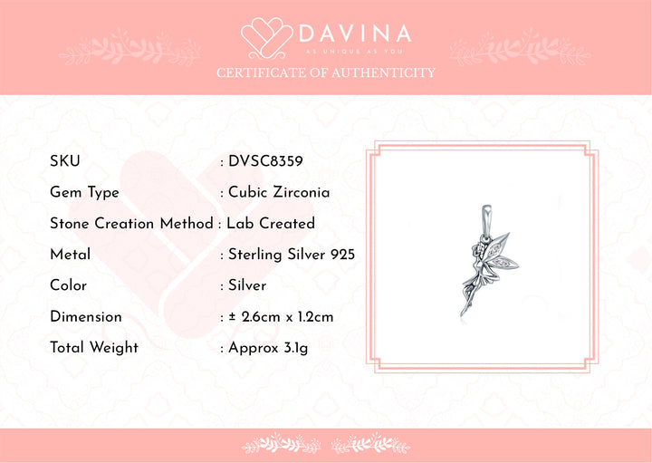 DAVINA Fairy Pendant Sterling Silver 925