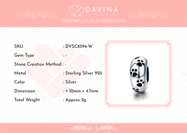 DAVINA Braelyn Charm Silver Color S925