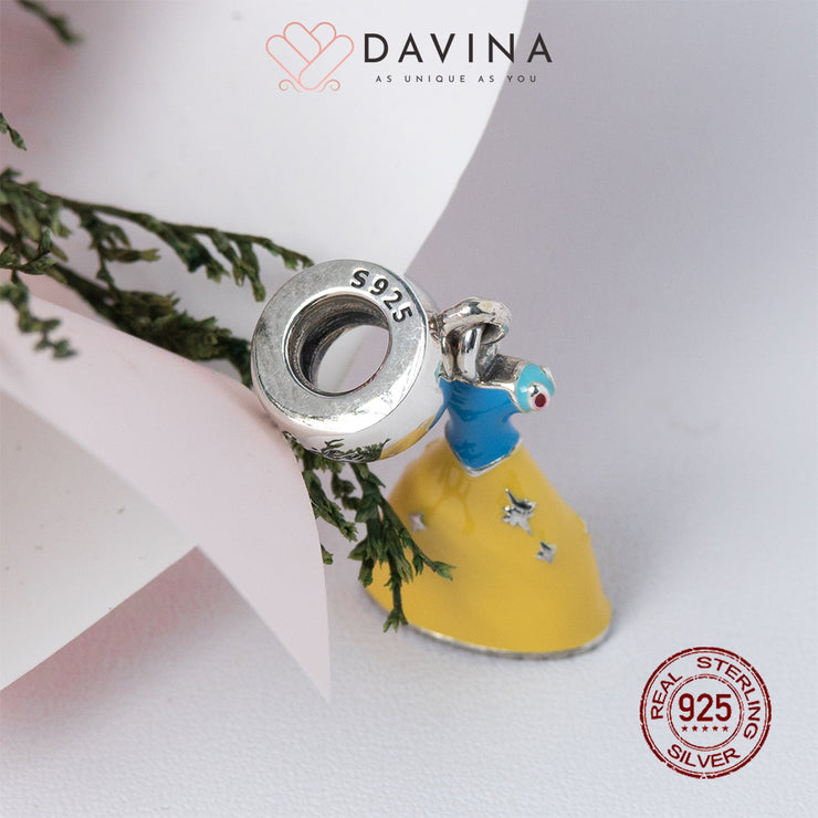 DAVINA Ladies Snow White Charm Sterling Silver 925