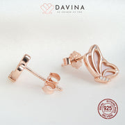 DAVINA Ladies Charlotte Earrings Rose Gold Color S925