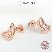 DAVINA Ladies Charlotte Earrings Rose Gold Color S925