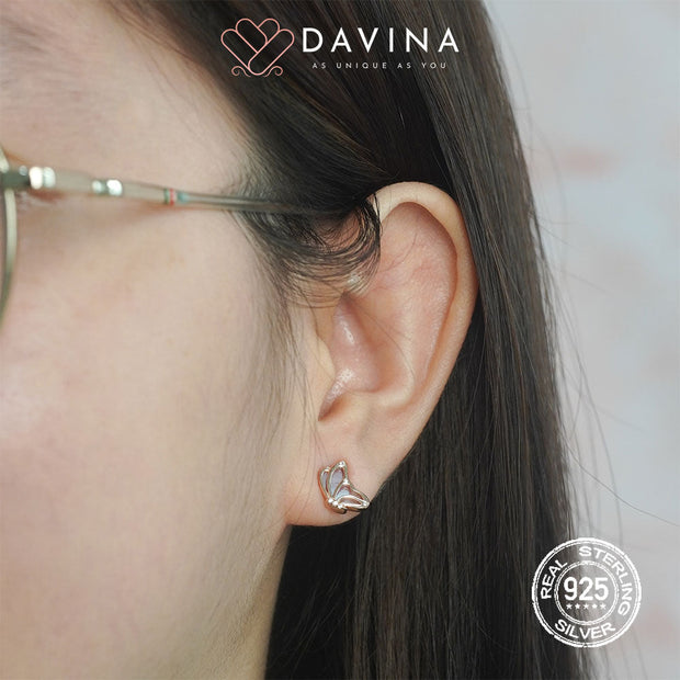 DAVINA Ladies Charlotte Earrings Rose Gold Color S925