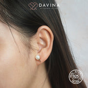 DAVINA Ladies Aishe Earrings Rose Gold Color Sterling Silver 925