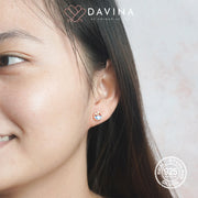 DAVINA Ladies Fishy Earrings Rose Gold Color S925