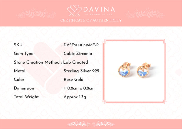 DAVINA Ladies Fishy Earrings Rose Gold Color S925