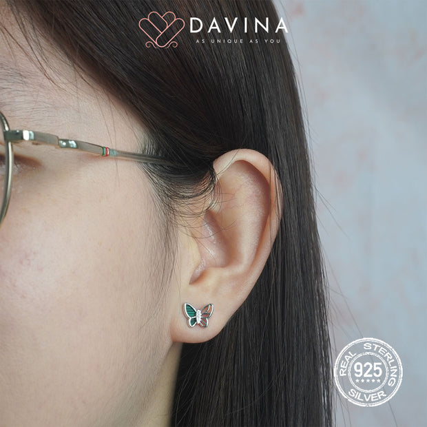 DAVINA Ladies Effie Earrings Silver Color S925