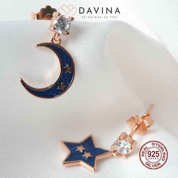 DAVINA Ladies Charemon Earrings Rose Gold Color S925