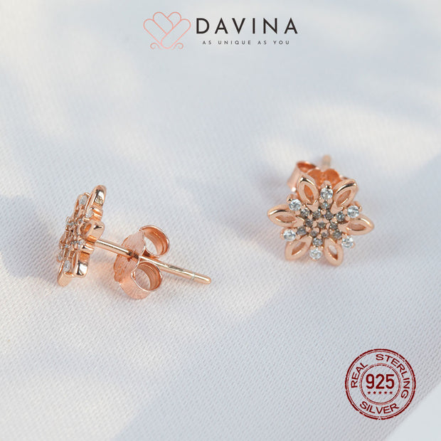 DAVINA Ladies Niella Earrings Rose Gold Color S925