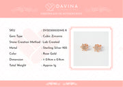 DAVINA Ladies Niella Earrings Rose Gold Color S925