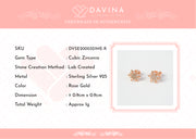 DAVINA Ladies Niella Earrings Rose Gold Plated Sterling Silver 925