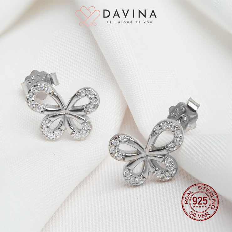DAVINA Ladies Flappy Earrings Silver Color S925