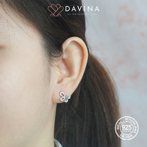 DAVINA Ladies Flappy Earrings Silver Color S925