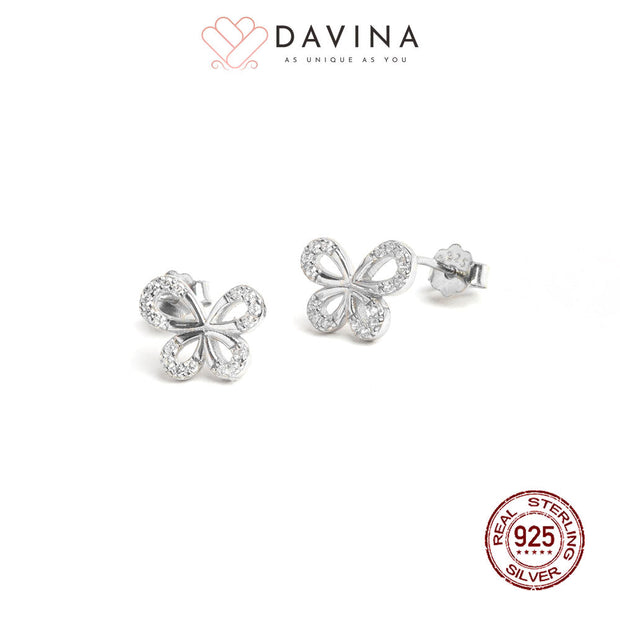 DAVINA Ladies Flappy Earrings Sterling Silver 925