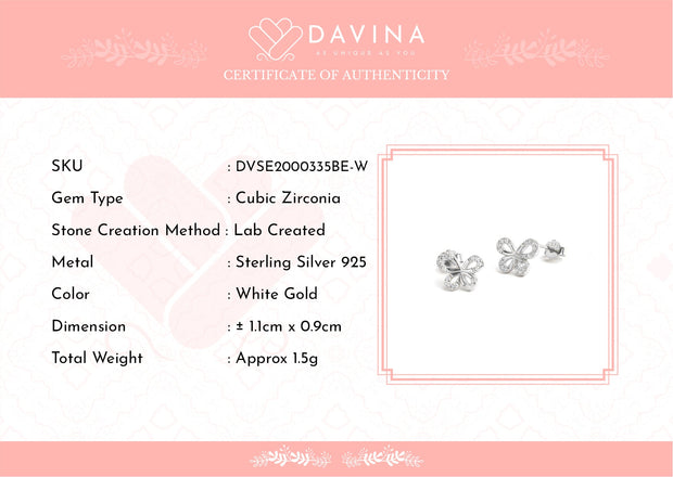 DAVINA Ladies Flappy Earrings Silver Color S925
