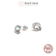 DAVINA Ladies Moonlight Earrings Silver Color S925
