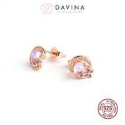 DAVINA Ladies Moonlight Earrings Rose Gold Plated Sterling Silver 925