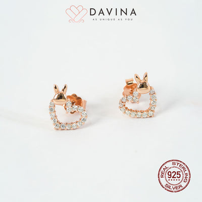 DAVINA Ladies Anite Earrings Rose Gold Color S925