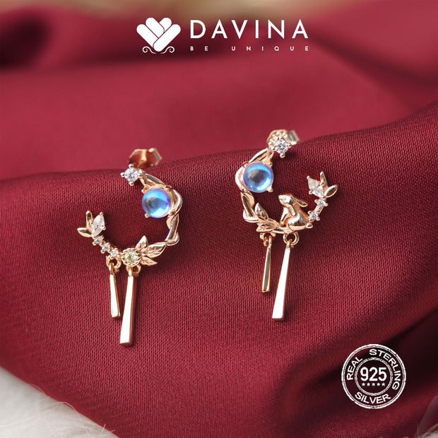 DAVINA Ladies Coco Earrings Rose Gold Color S925