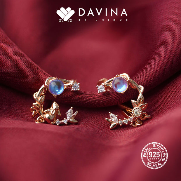 DAVINA Ladies Coco Earrings Rose Gold Color S925