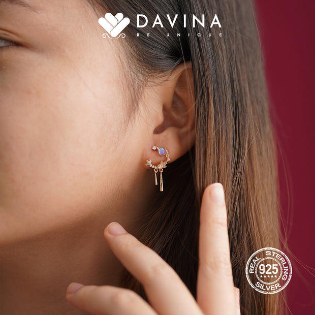 DAVINA Ladies Coco Earrings Rose Gold Color S925