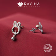 DAVINA Ladies Sandy Earrings Sterling Silver 925