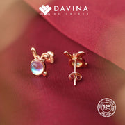 DAVINA Ladies Maggie Earrings Rose Gold Color S925